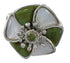Flower Turquoise Mother Of Pearl Silver Southwest Ring Size 6-1/4 QX75829